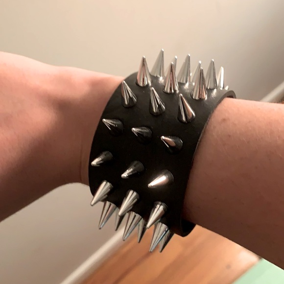 Other - Triple row spiked bracelet cuff